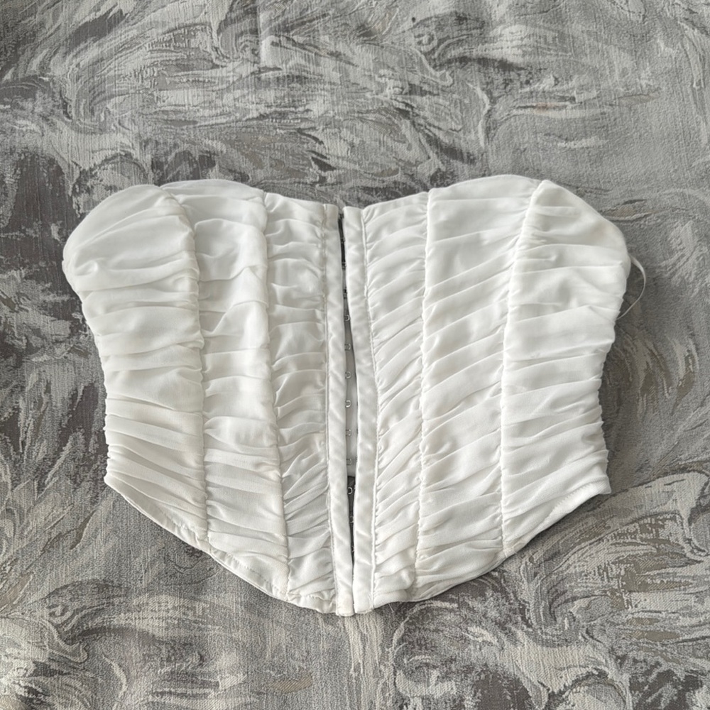 Le Lis Ivory Ruched Bustier
